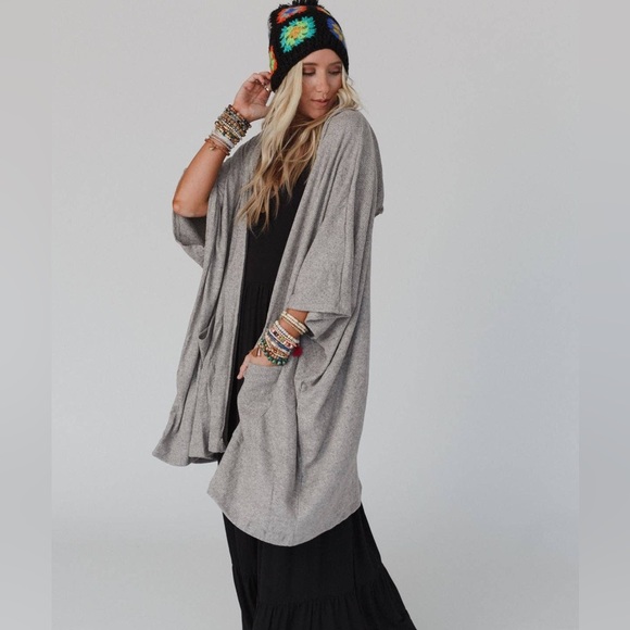 The Nest Boho Essential Hooded Ribbed Sweater, Size L/XL, EUC - Picture 4 of 9